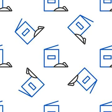 Line Flour pack icon isolated seamless pattern on white background. Colorful Stock Illustration