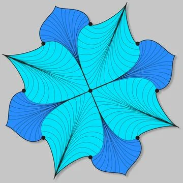 Line flower Stock Illustration