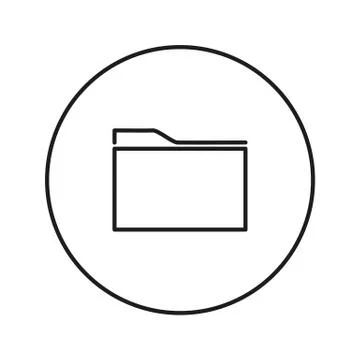 Line folder Icon Stock Illustration
