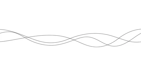 Line in form curve wave animated on white background. Abstract pattern wavy Stock Footage 294719060