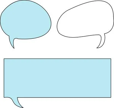 Line frame text speech bubble set. Line balloon design talk speech bubble frame. Illustration