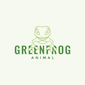 Line frog jump green logo design vector graphic symbol icon illustration cr.. Illustrazione stock