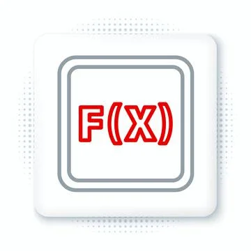 Line Function mathematical symbol icon isolated on white background. Colorful Illustrazione stock