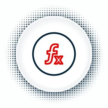 Line Function mathematical symbol icon isolated on white background. Colorful Stock Illustration