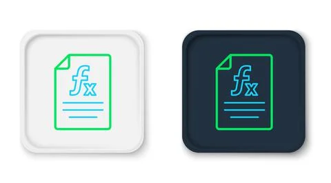 Line Function mathematical symbol icon isolated on white background. Colorful Stock Illustration