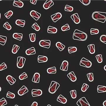 Line Funny and scary ghost mask for Halloween icon isolated seamless pattern  Stockillustratie