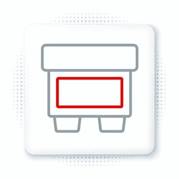 Line Fuse of electrical protection component icon isolated on white background Stock Illustration