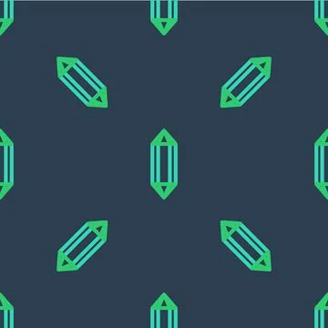 Line Gem stone icon isolated seamless pattern on blue background. Jewelry symbol Stock Illustration