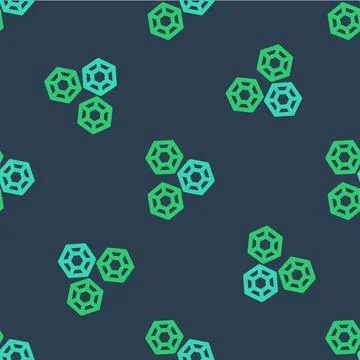 Line Gem stone icon isolated seamless pattern on blue background. Jewelry s.. イラスト素材