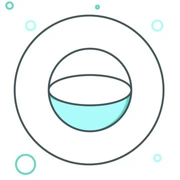 Line Geometric figure Sphere icon isolated on white background. Abstract sh.. Stock Illustration