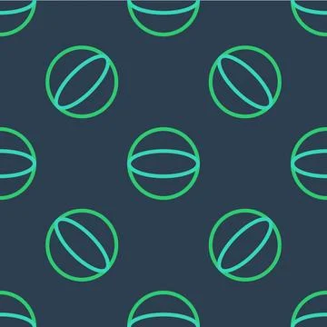 Line Geometric figure Sphere icon isolated seamless pattern on blue backgro.. イラスト素材