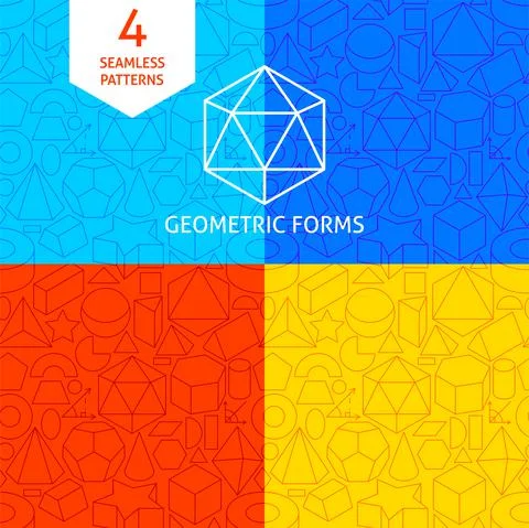 Line Geometric Forms Patterns Illustrazione stock
