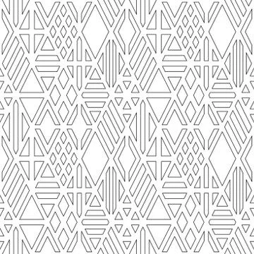 Line geometric seamless pattern. Stock Illustration