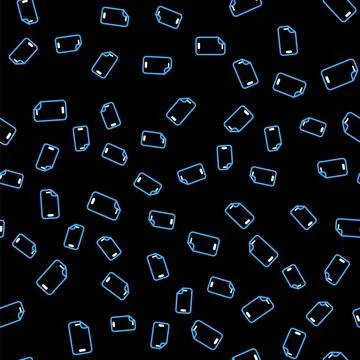 Line Glass screen protector for smartphone icon isolated seamless pattern on Stock Illustration