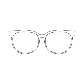 Line glasses vector isolated Stock Illustration