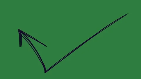 Line going through it black on an arrow drawn Stock Footage 336971007