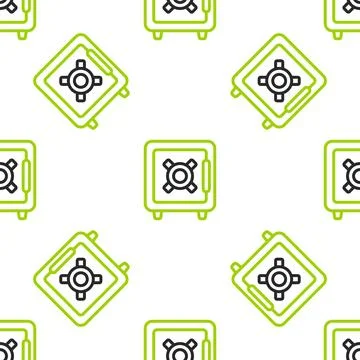 Line Gold mining icon isolated seamless pattern on white background. Vector Stock Illustration