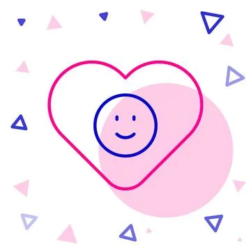 Line Good relationship icon isolated on white background. Romantic relation.. Ilustração Stock