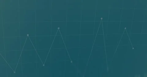 Line graph with a blue background and a white grid Stock Footage 321756561