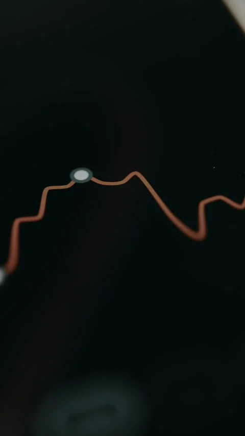 Line graph for data visualization Video stock 330253158