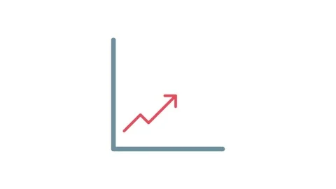 A line graph depicting a clear upward trend over time, indicating growth or.. Stock Footage 333909461