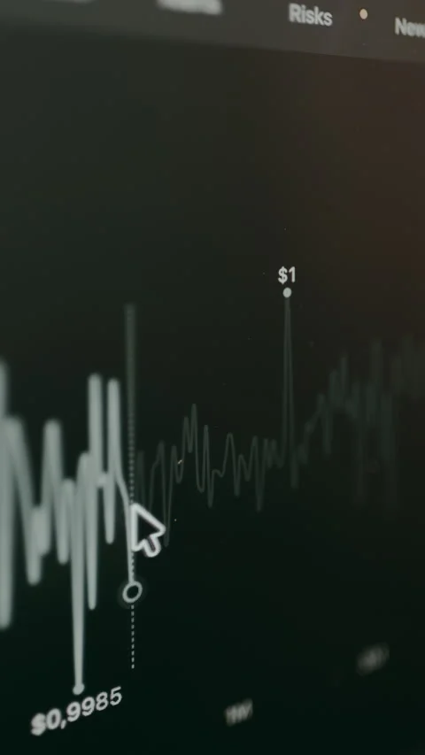 Line graph displaying lowest and highest price data Stock Footage 329311150