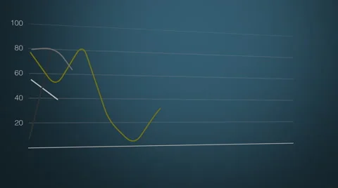 Line graph forming against dark blue gradient Stock Footage 66241211