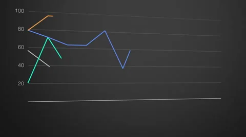 Line graph forming against dark gray gradient Stock Footage 66241624