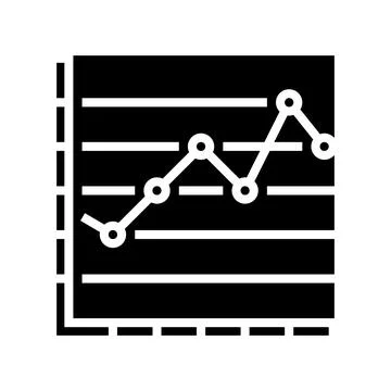 Line graph glyph icon vector illustration イラスト素材