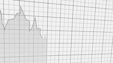 Line graph on grid background financial data fluctuation, market growth, decline Stock Footage 337411990