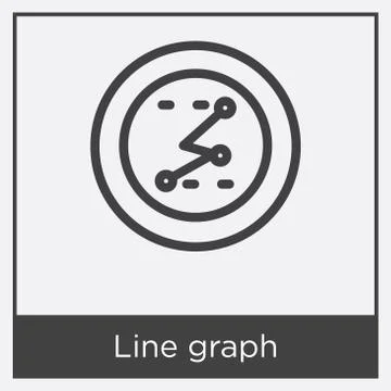 Line graph icon isolated on white background 無料イラスト素材