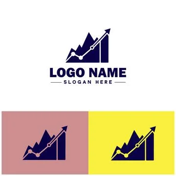 Line graph icon Line chart Line plot Line diagram flat logo sign symbol edi.. Stock Illustration