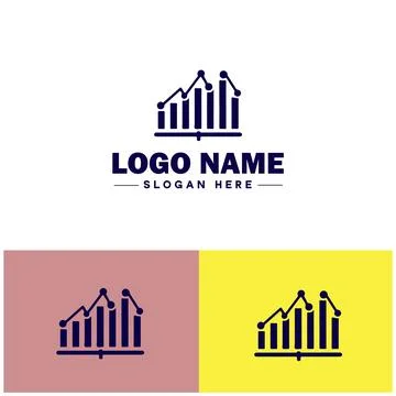 Line graph icon Line chart Line plot Line diagram flat logo sign symbol edi.. Ilustración de archivo