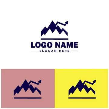 Line graph icon Line chart Line plot Line diagram flat logo sign symbol edi.. Ilustración de archivo