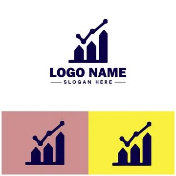 Line graph icon Line chart Line plot Line diagram flat logo sign symbol edi.. Ilustración de archivo