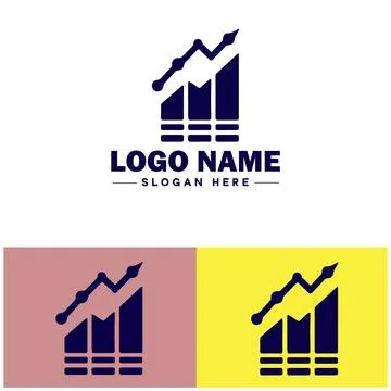 Line graph icon Line chart Line plot Line diagram flat logo sign symbol edi.. Ilustración de archivo