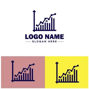 Line graph icon Line chart Line plot Line diagram flat logo sign symbol edi.. Ilustración de archivo