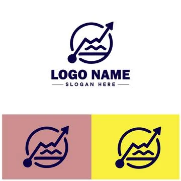 Line graph icon Line chart Line plot Line diagram flat logo sign symbol edi.. Ilustración de archivo