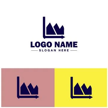 Line graph icon Line chart Line plot Line diagram flat logo sign symbol edi.. Ilustración de archivo