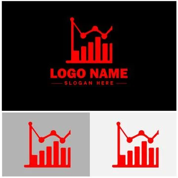 Line graph icon Line chart Line plot Line diagram flat logo sign symbol edi.. Ilustración de archivo