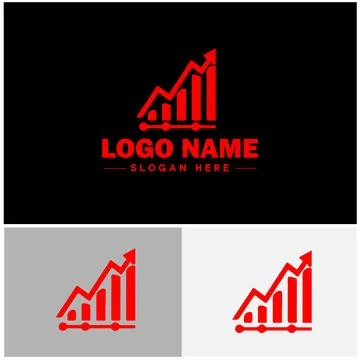 Line graph icon Line chart Line plot Line diagram flat logo sign symbol edi.. Stock Illustration