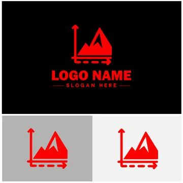 Line graph icon Line chart Line plot Line diagram flat logo sign symbol edi.. Ilustración de archivo