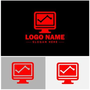 Line graph icon Line chart Line plot Line diagram flat logo sign symbol edi.. Ilustración de archivo