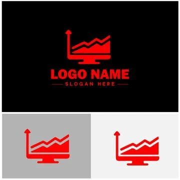 Line graph icon Line chart Line plot Line diagram flat logo sign symbol edi.. Ilustración de archivo