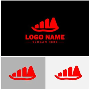 Line graph icon Line chart Line plot Line diagram flat logo sign symbol edi.. Stock Illustration