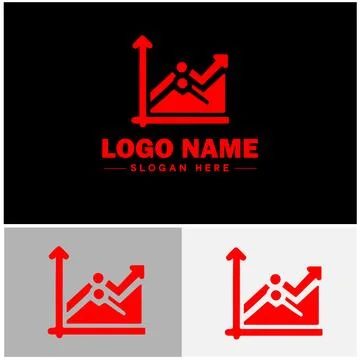 Line graph icon Line chart Line plot Line diagram flat logo sign symbol edi.. Ilustración de archivo