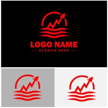 Line graph icon Line chart Line plot Line diagram flat logo sign symbol edi.. Stock Illustration