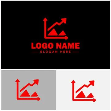 Line graph icon Line chart Line plot Line diagram flat logo sign symbol edi.. Ilustración de archivo