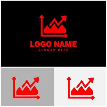 Line graph icon Line chart Line plot Line diagram flat logo sign symbol edi.. Illustrazione stock