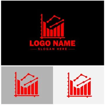 Line graph icon Line chart Line plot Line diagram flat logo sign symbol edi.. Ilustración de archivo